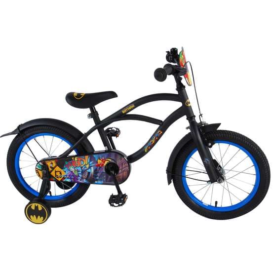 Batman Barncykel Cruiser 16 tum - Stödhjul (Svart)