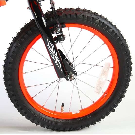 Barncykel Volare Motocross 16 tum - Stödhjul (Orange)