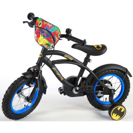 Batman børnecykelcruiser 12 tommer - træningshjul (sort)