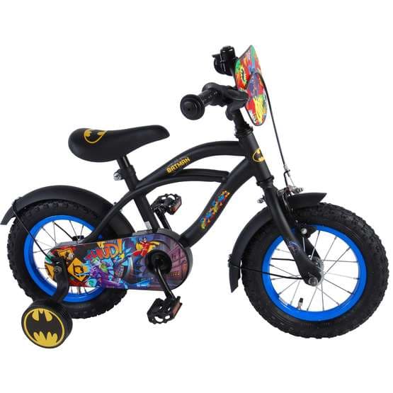 Batman børnecykelcruiser 12 tommer - træningshjul (sort)