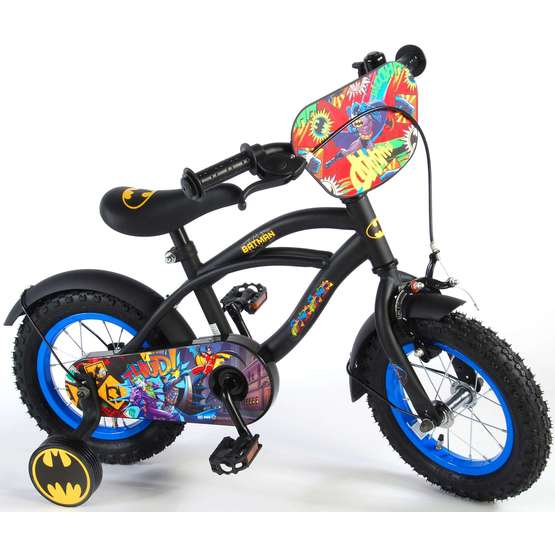 Batman børnecykelcruiser 12 tommer - træningshjul (sort)
