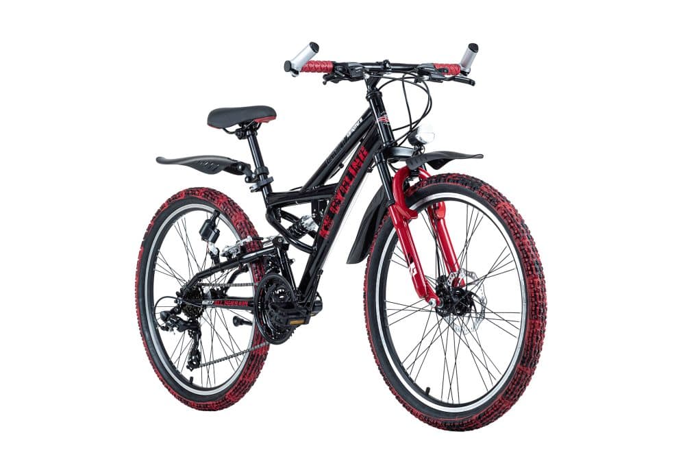 Mountainbike Fully 24'' ATB Crusher black-red 36 cm KS Cycling