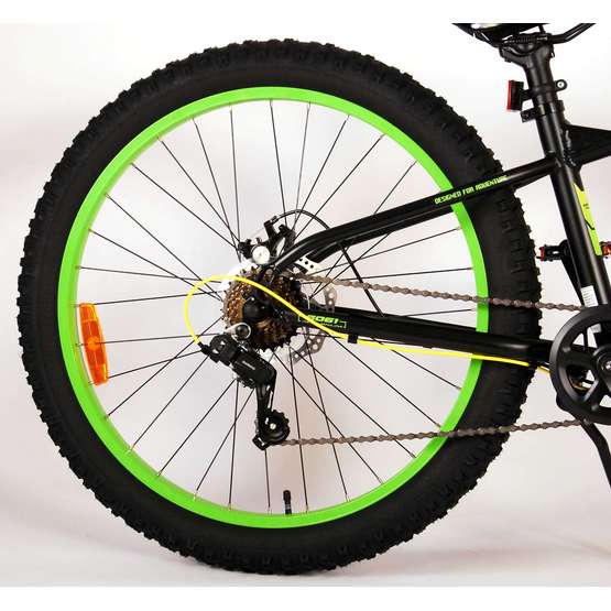 Volare - Lasten pyörä - Gradient 26" 7 Gears musta/keltainen/vihreä