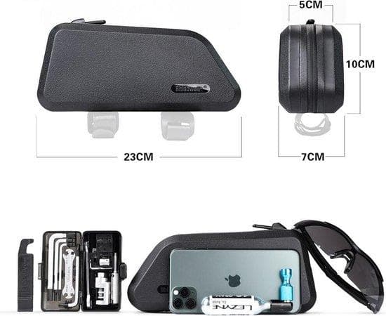 1.5L Top Tube Bicycle Bag Waterproof - Wielrentasje Frame - Cykelcykelväska - Framväska - Hard Shell - Bike Bag - Racing Bike Accessories - Lagring Sm
