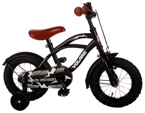 Volare Black Cruiser lasten polkupyörä - Pojat - 12 tuumaa - Musta