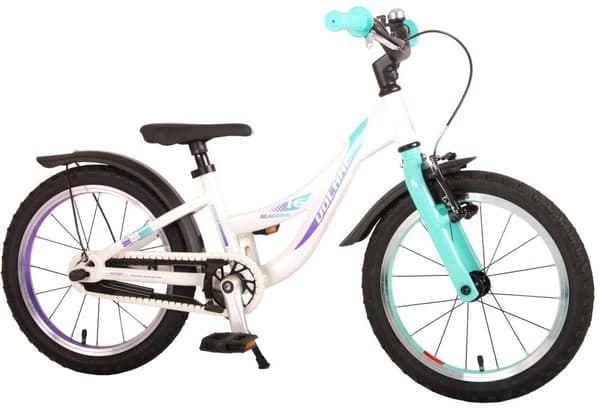 Volare Glamour børnecykel - piger - 16 tommer - hvid / mintgrøn