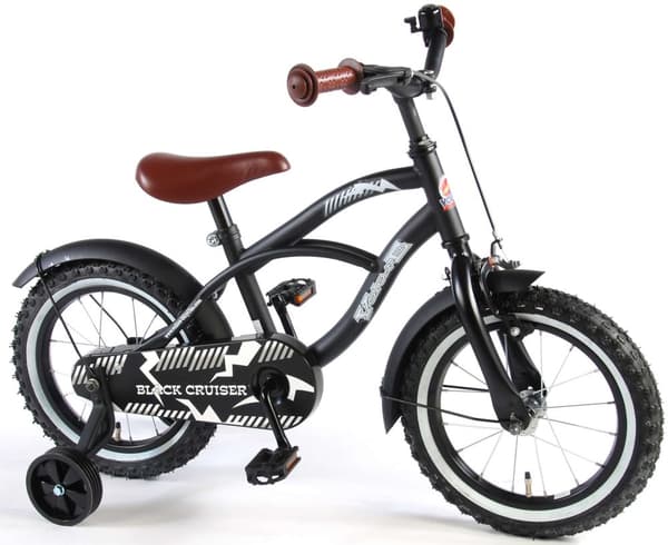 Volare Black Cruiser børnecykel - drenge - 14 tommer - sort - 95% samlet