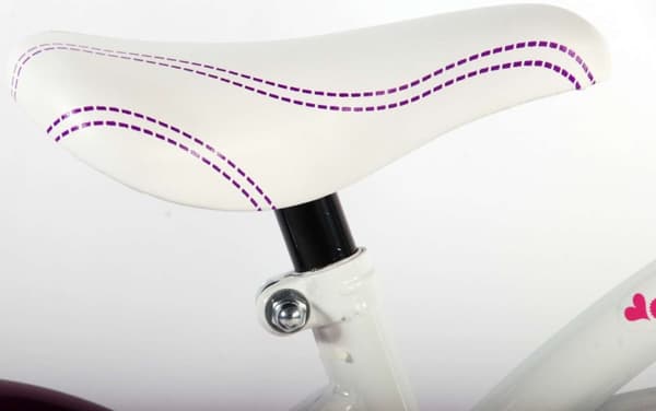 Volare Heart Cruiser Barncykel - Flickor - 12 tum - Vit / Lila