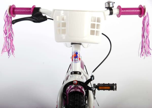 Volare Heart Cruiser Barncykel - Flickor - 12 tum - Vit / Lila