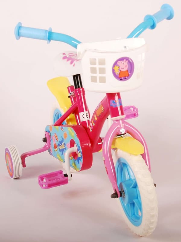 Peppa Pig børnecykel - piger - 10 tommer - Pink/blå - Go-getter