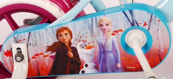 Disney Frozen 2 børnecykel - piger - 10 tommer - blå / lilla - dørfælder - inkl. kurv