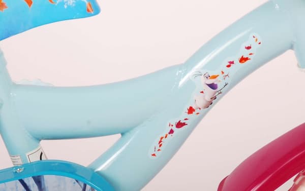 Disney Frozen 2 børnecykel - piger - 10 tommer - blå / lilla - dørfælder - inkl. kurv
