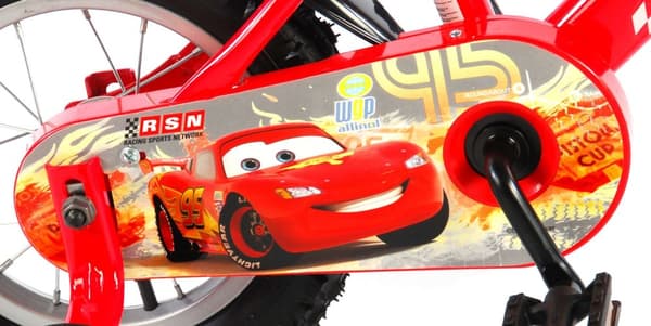 Disney Cars Barncykel - Pojkar - 12 tum - Röd - Stepper - Med flaskhållare
