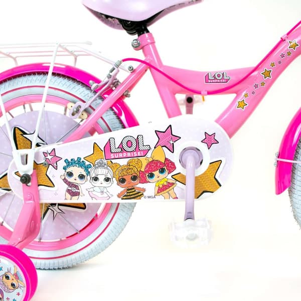 LOL Surprise børnecykel - Piger - 16 tommer - Pink - To håndbremser - Med kurv