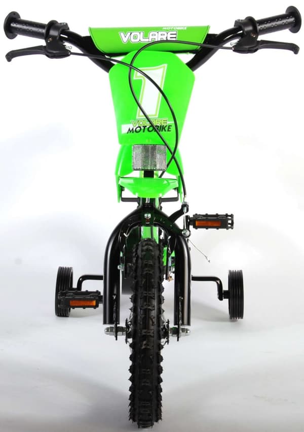 Volare Motorcykel børnecykel - Drenge - 12 tommer - Grøn - To håndbremser