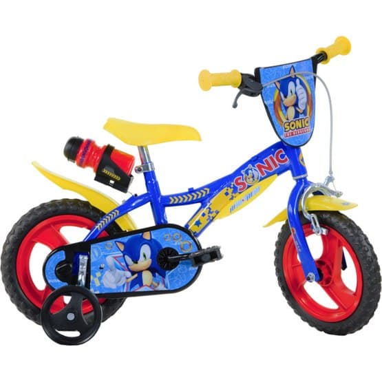 Dino - Barncykel - Sonic 12 Tum 21 Cm Fixed Gear Blå/Gul