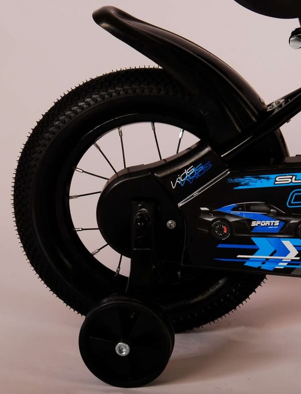 Volare børnecykel Super GT - 12 tommer - Blå - Inklusiv WAYS dækreparationssæt