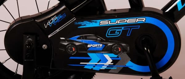 Volare børnecykel Super GT - 12 tommer - Blå - Inklusiv WAYS dækreparationssæt