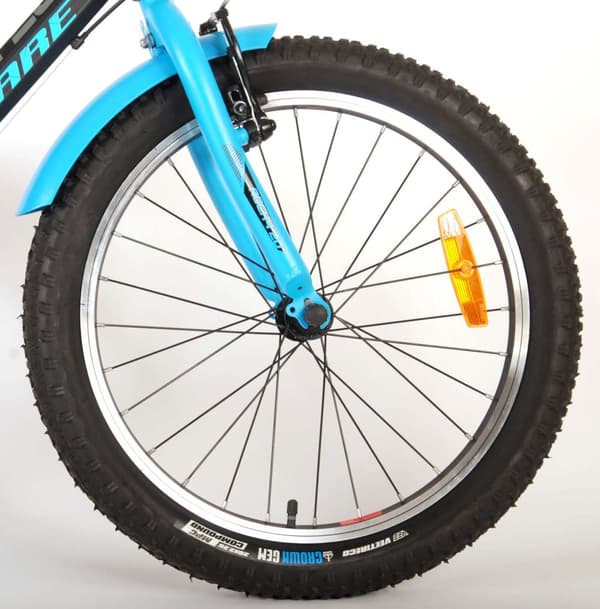 Volare barncykel Rocky - 20 tum - Svart/Blå - 6 växlar - Inklusive WAYS Däckreparationsset