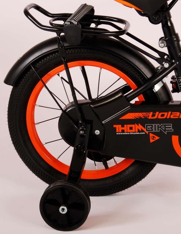 Volare barncykel Thombike - 16 tum - Svart/Gul - Inklusive WAYS Däckreparationssats