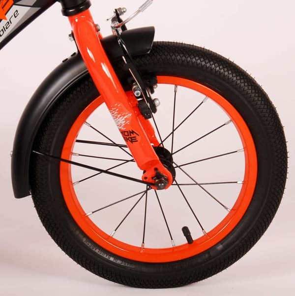 Volare barncykel Thombike - 16 tum - Svart/Gul - Inklusive WAYS Däckreparationssats