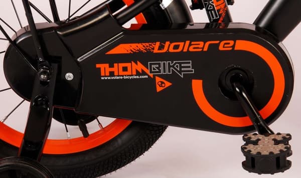 Volare barncykel Thombike - 16 tum - Svart/Gul - Inklusive WAYS Däckreparationssats
