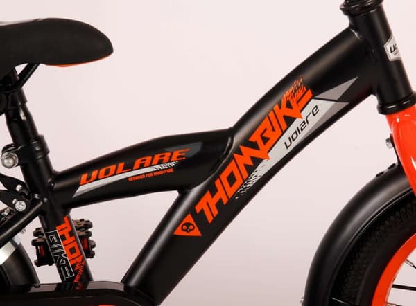 Volare barncykel Thombike - 16 tum - Svart/Gul - Inklusive WAYS Däckreparationssats