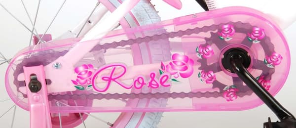Volare børnecykelrosa - 16 tommer - Pink/hvid - Inklusiv WAYS dækreparationssæt