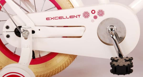 Volare barncykel Excellent - 12 tum - Vit - Inklusive WAYS däckreparationssats