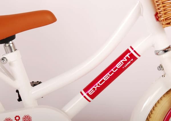 Volare barncykel Excellent - 12 tum - Vit - Inklusive WAYS däckreparationssats