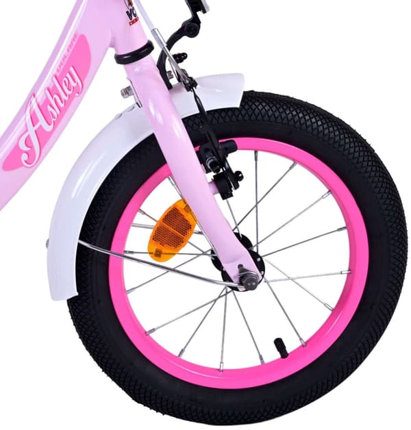Volare børnecykel Ashley - 14 tommer - Pink - Inklusiv WAYS dækreparationssæt