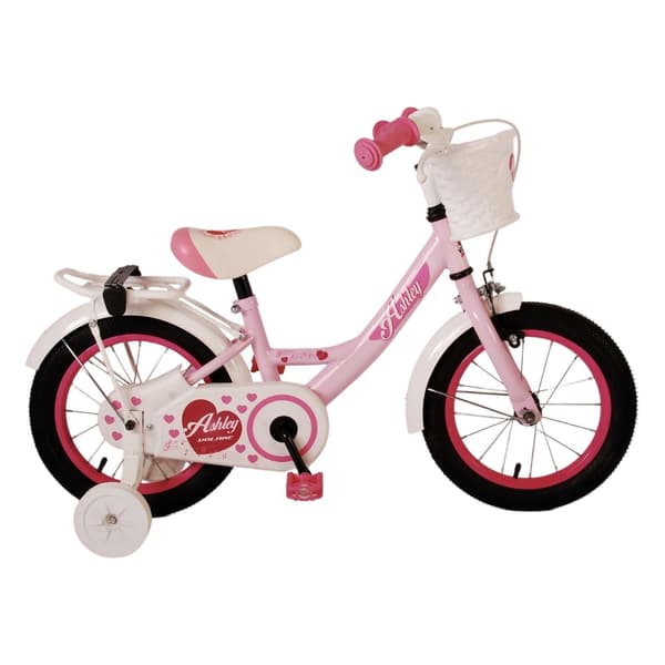 Volare børnecykel Ashley - 14 tommer - Pink - Inklusiv WAYS dækreparationssæt