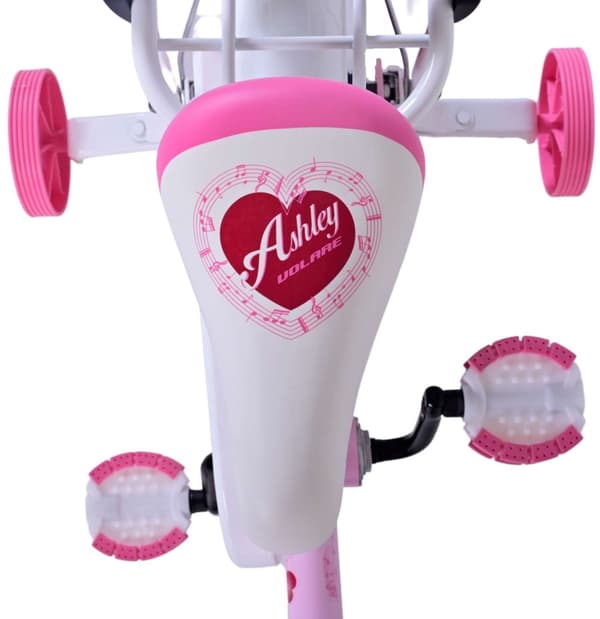 Volare børnecykel Ashley - 14 tommer - Pink - Inklusiv cykelhjelm og tilbehør