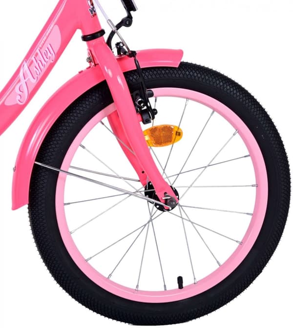 Volare barncykel Ashley - 18 tum - Rosa/röd - Inklusive WAYS däckreparationssats
