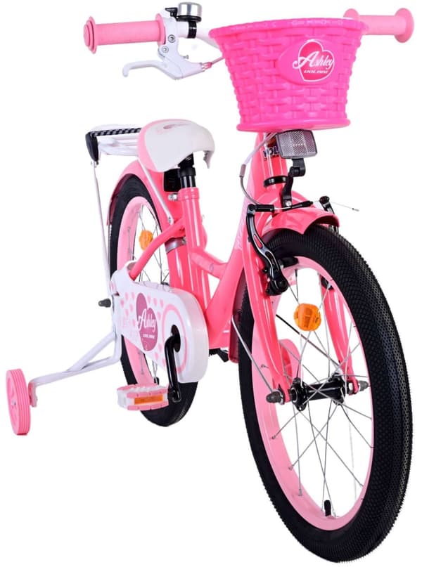 Volare barncykel Ashley - 18 tum - Rosa/röd - Inklusive WAYS däckreparationssats