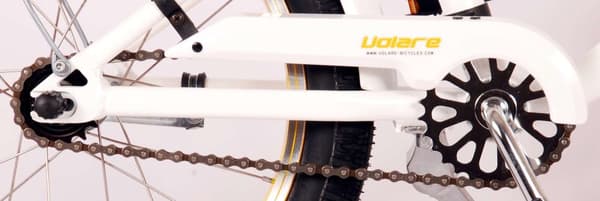 Volare barncykel Miracle Cruiser - 18 tum - Vit - Inklusive WAYS däckreparationssats