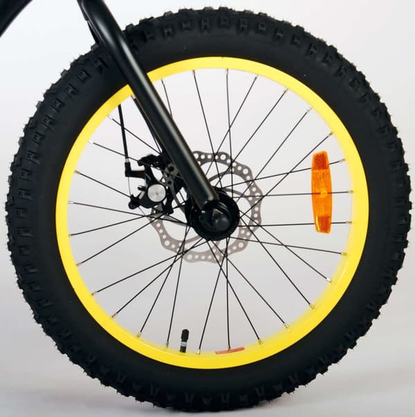 Volare børnecykel gradient - 20 tommer - sort/gul/grøn - 6 gear - inklusive WAYS dækreparationssæt