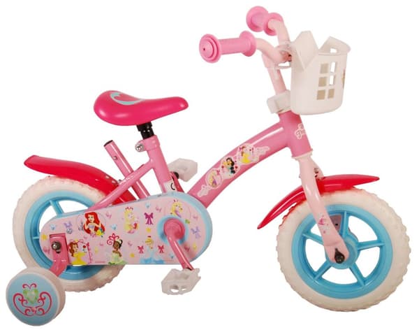 Volare barncykel Disney Princess - 10 tum - Stepper - Med cykelhjälm & tillbehör