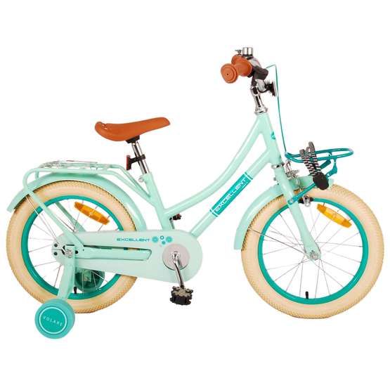 Volare - Barncykel - Excellent 18 Tum Grön - Fotbroms Med Pakethållare Fram