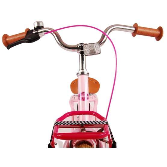 Volare - Barncykel - Excellent 18 Tum Rosa - Fotbroms Med Pakethållare Fram