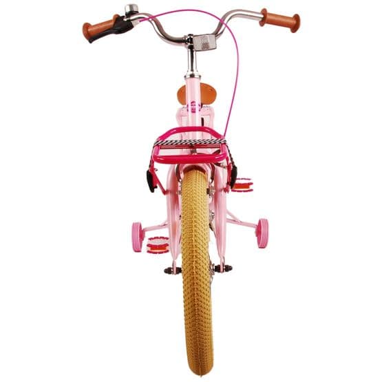 Volare - Barncykel - Excellent 18 Tum Rosa - Fotbroms Med Pakethållare Fram