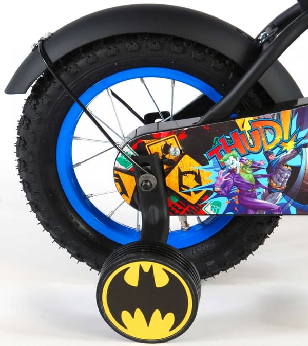 Volare barncykel Batman - 12 tum - Svart - Inklusive WAYS däckreparationssats
