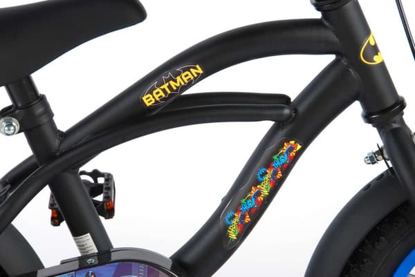 Volare barncykel Batman - 12 tum - Svart - Inklusive WAYS däckreparationssats