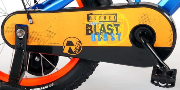 Volare børnecykel NERF - 16 tommer - Blå - Med flaskeholder - Inklusiv WAYS Dækreparationssæt
