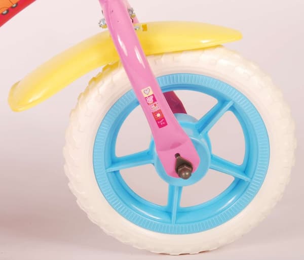 Volare børnecykel Peppa Pig - 10 tommer - Stepper - Inklusiv cykelhjelm og tilbehør