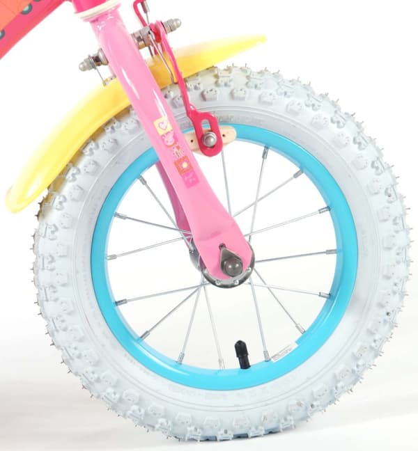 Volare barncykel Peppa Pig - 12 tum - Rosa - Inklusive WAYS däckreparationssats