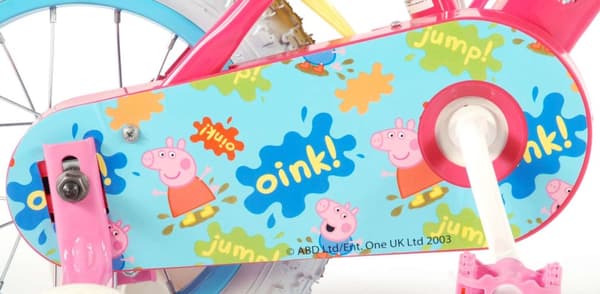 Volare barncykel Peppa Pig - 12 tum - Rosa - Inklusive WAYS däckreparationssats