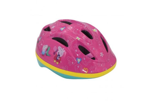 Volare Barncykel Peppa Pig - 12 tum - Rosa - Två handbromsar - Med cykelhjälm och tillbehör