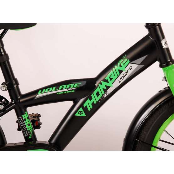 Volare - Lasten polkupyörä - Thombike 16 tuuman vihreä - Jalkajarru