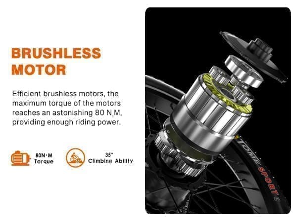 Shengmilo MX06 elektrisk cykel  1000W Børsteløs motor 48V 17.5AH SAMSUNG batteri maks. Hastighed 42km/t 90km udholdenhed